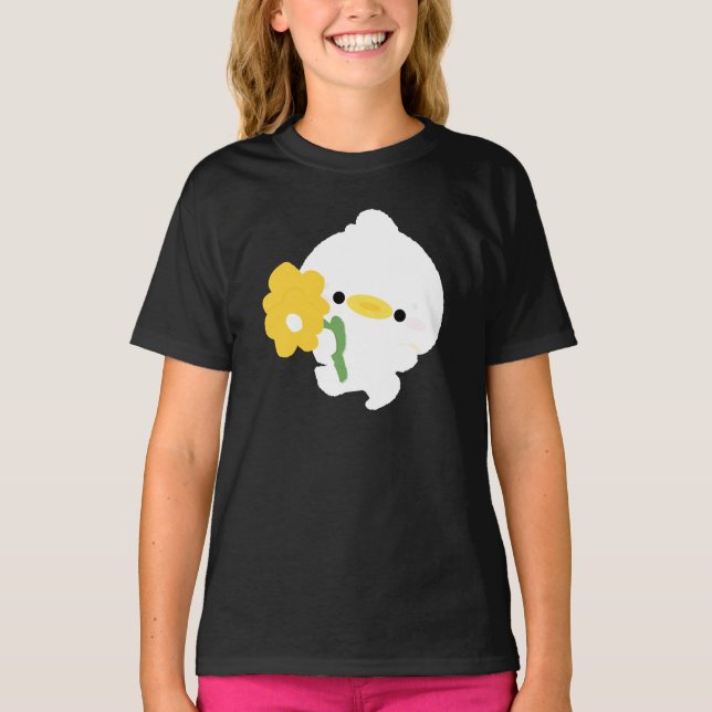 T-shirt Canard Romantique Mignon (Devant)