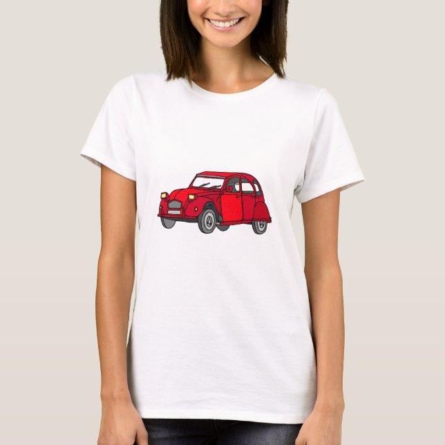 T-shirt Canard rouge (2CV) (Devant)