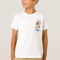 Canard sautant des flaques d'eau Enfants