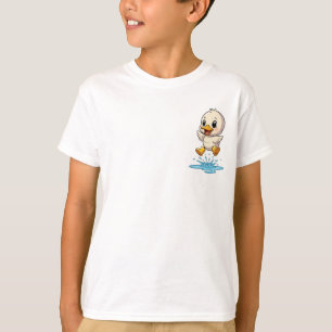 T-shirt Canard sautant des flaques d'eau Enfants