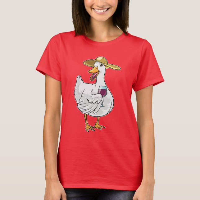 T-shirt Canard vin rouge (Devant)
