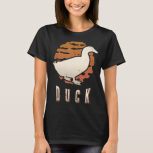 T-shirt Canard Vintage Retro classique animal coucher de s
