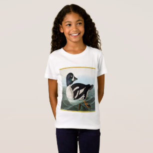T-Shirt Canards colverts blancs et noirs nageant dans l'ea