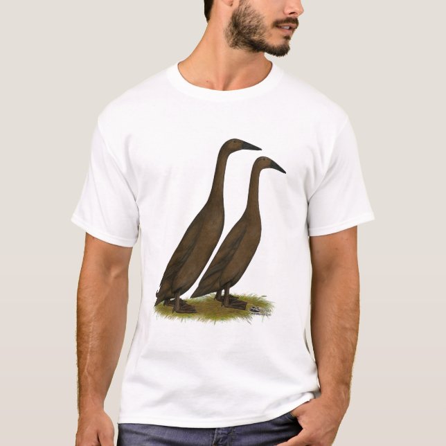 T-shirt Canards de coureur de chocolat (Devant)