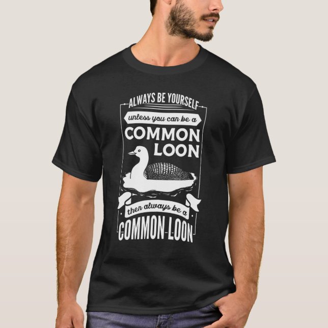T-shirt Canards d'oiseaux de lon commun mignons (Devant)