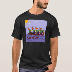 T-shirt Canards drôles dans une bande dessinée de rangé