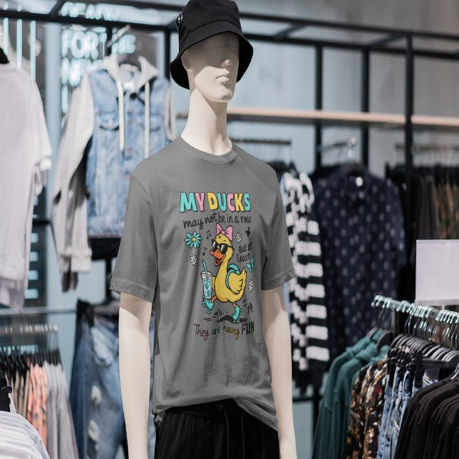 T-shirt Canards drôles pas en rangée  (Funny Ducks Not In A Row T-Shirt)
