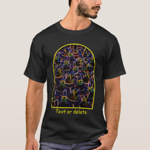 T-shirt Canards en caoutchouc néon lumineux personnalisés
