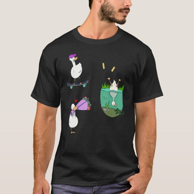T-shirt Canards faisant des choses mignonnes (Devant)