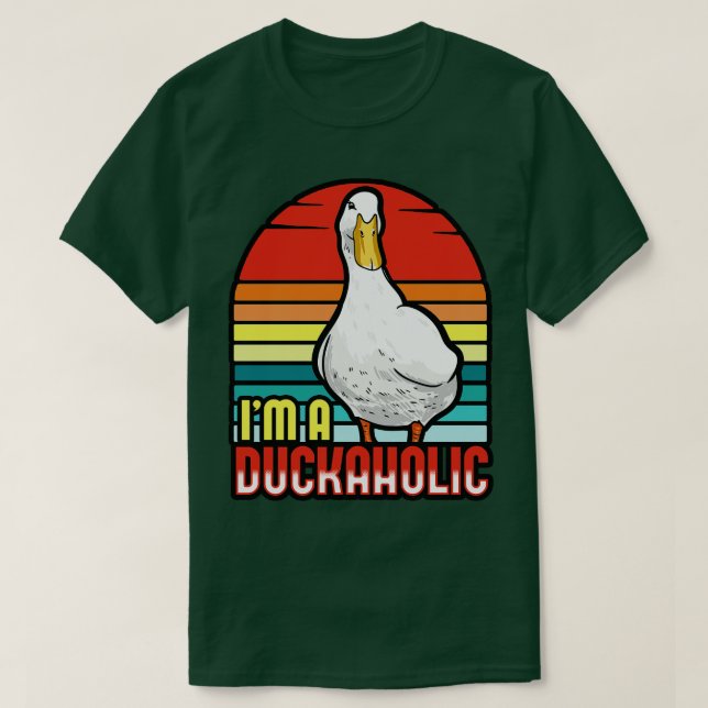 T-shirt Canards Je Suis Un Duckaholic (Design devant)