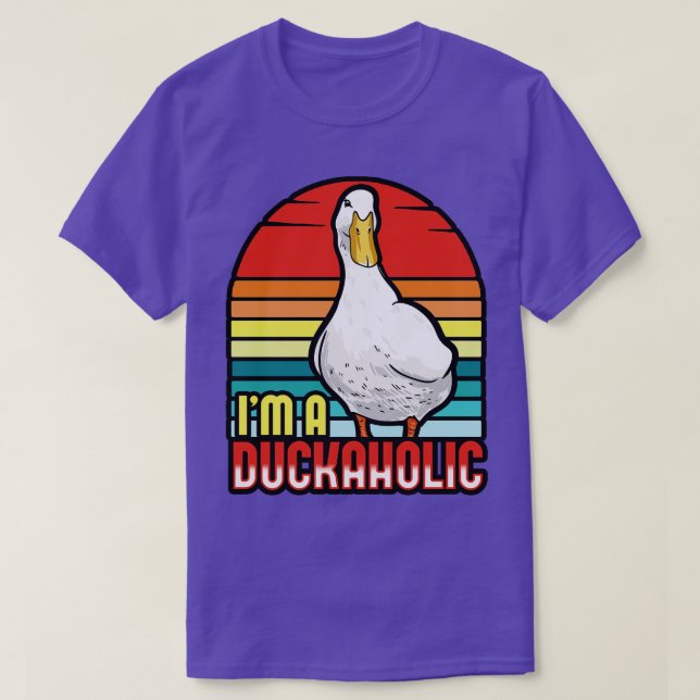 T-shirt Canards Je Suis Un Duckaholic (Design devant)