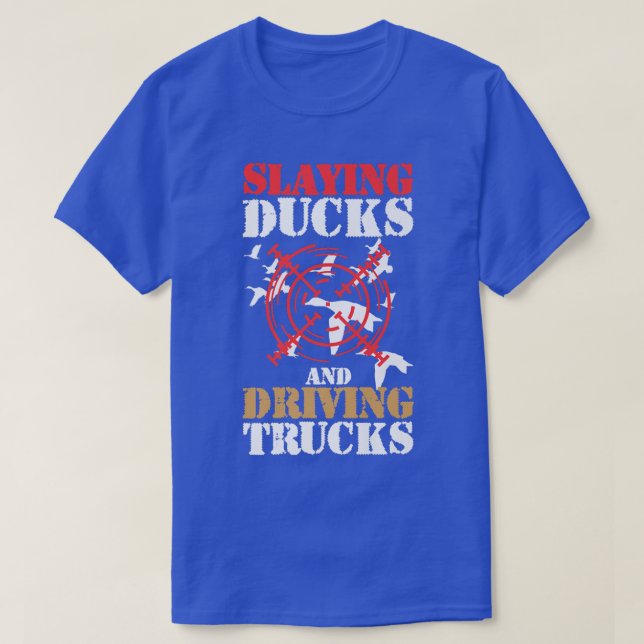 T-shirt Canards pondus et camions de conduite (Design devant)