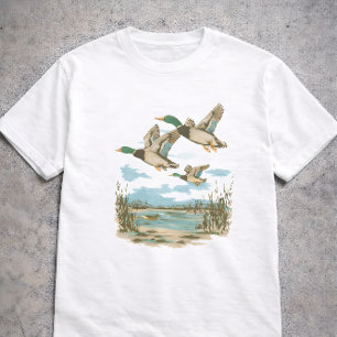 T-shirt Canards volants Zone humide Faune Nature Chasse Ex
