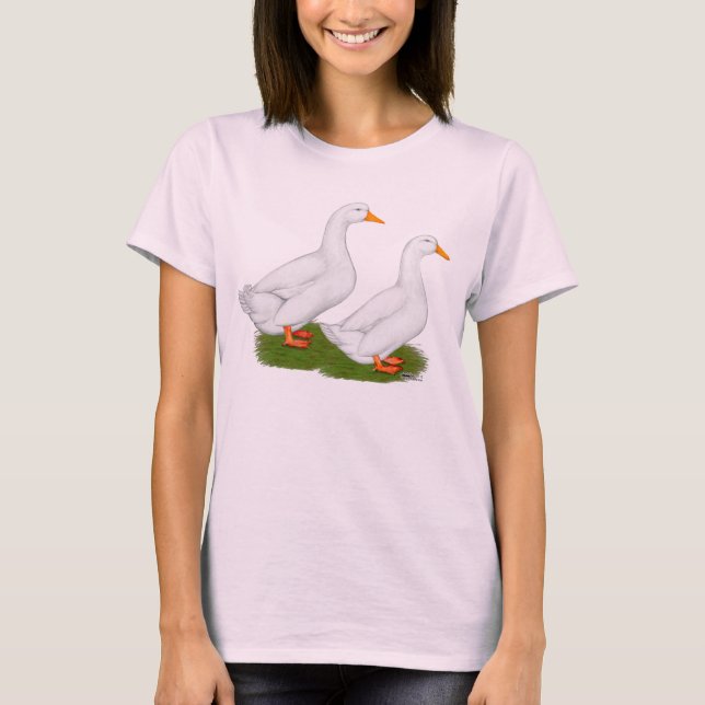 T-shirt Canards : White Pekins (Devant)