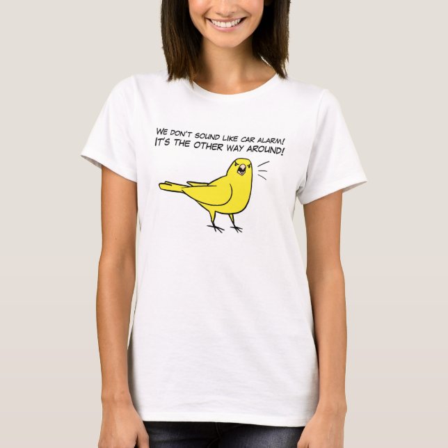 T-shirt Canari CONTRE l'alarme (Devant)