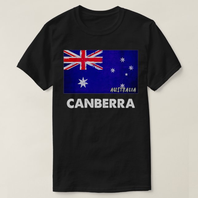 T-shirt Canberra Australie Drapeau Canberra (Design devant)