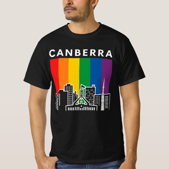 T-shirt Canberra LGBT Drapeau Fierté | Capitale australien (Devant)