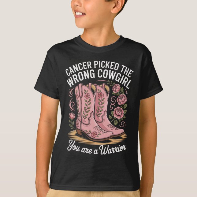T-shirt Cancer A Choisi La Mauvaise Cowgirl Vous Êtes Un G (Devant)