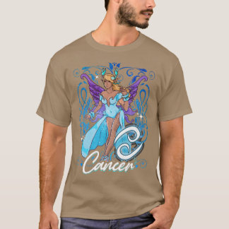 T-shirt Cancer Anime Anniversaire Fées Fées Cancer Black G