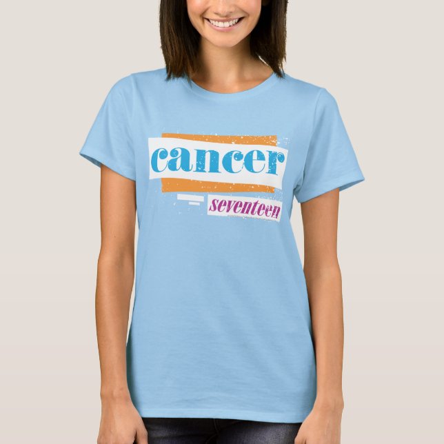 T-shirt Cancer Aqua (Devant)