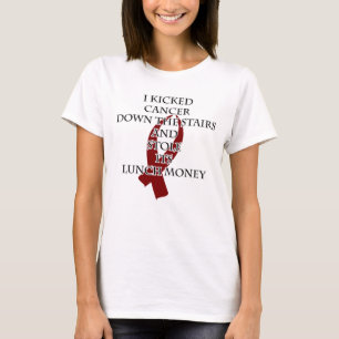 T-shirt Cancer Bully (Ruban Bourgogne)