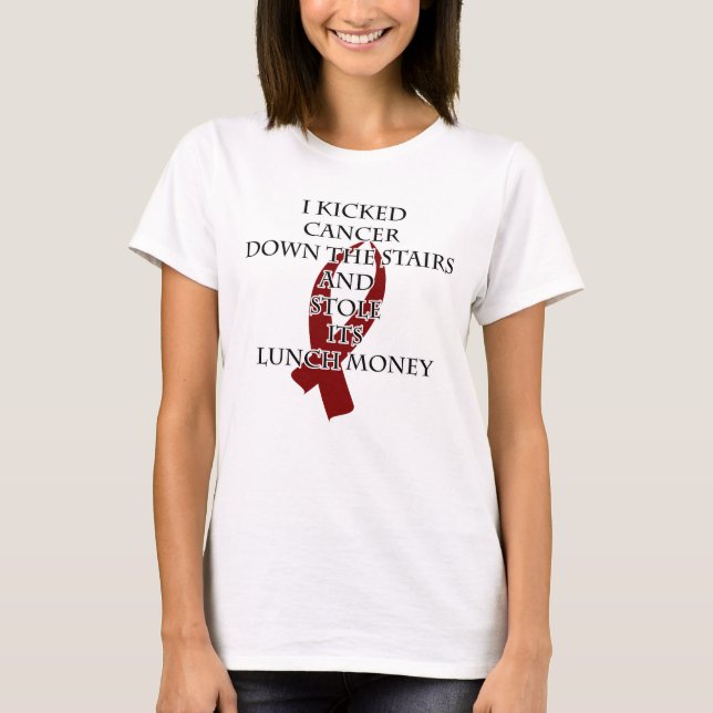 T-shirt Cancer Bully (Ruban Bourgogne) (Devant)