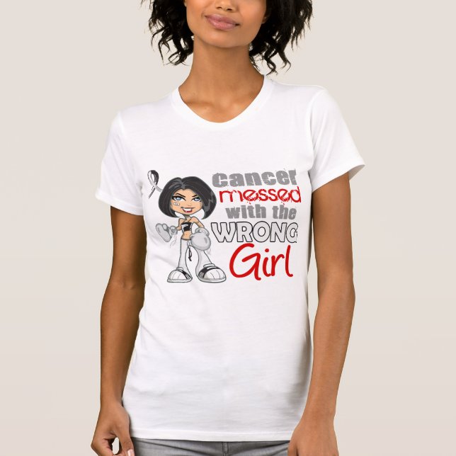 T-shirt Cancer carcinoïde sali avec Girl.png faux (Devant)