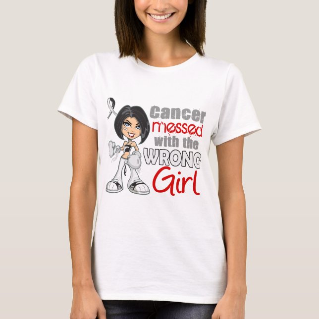 T-shirt Cancer carcinoïde sali avec Girl.png faux (Devant)