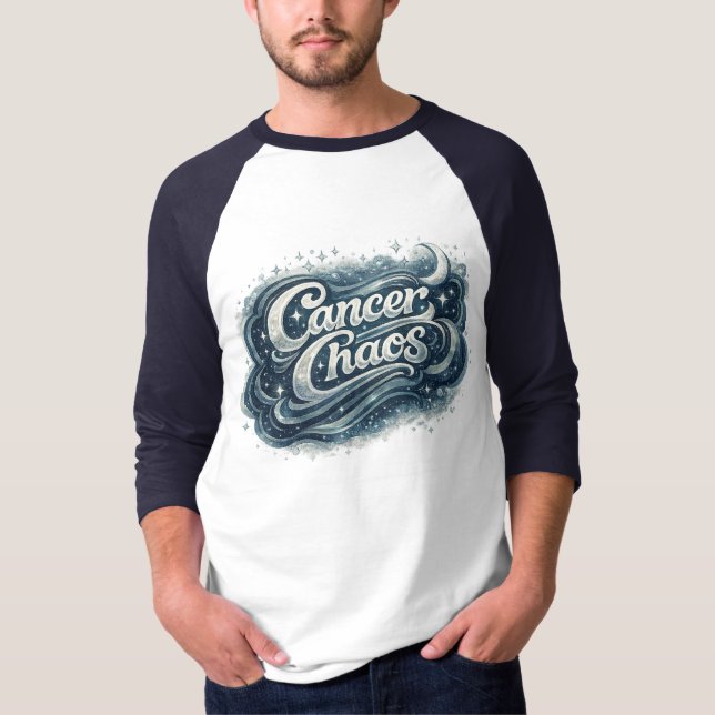 T-shirt Cancer Chaos | Moody Moon Zodiac Astrology Shirt (Devant)