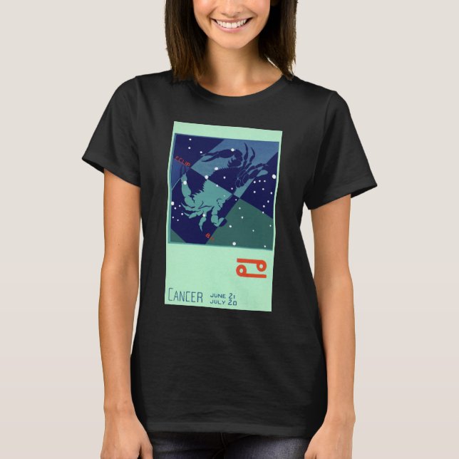 T-shirt Cancer Constellation de crabe Astrologie zodiaque  (Devant)