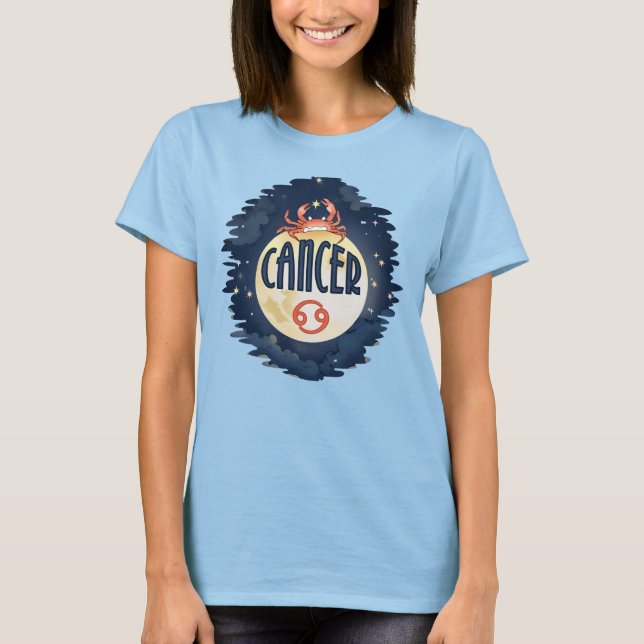 T-shirt Cancer crabe astrologie lune signe zodiaque horosc (Devant)