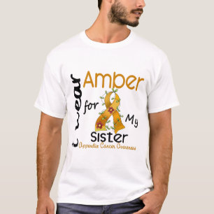 T-shirt Cancer d'annexe je porte l'ambre pour ma soeur 43