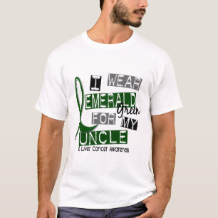 T-shirt Cancer de foie je porte le vert vert pour mon