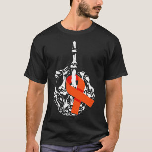 T-shirt Cancer de la leucémie Leucémie du doigt moyen