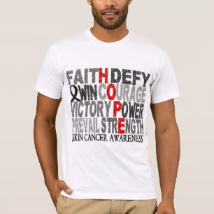 T-shirt Cancer de la peau de collage de mot d'espoir