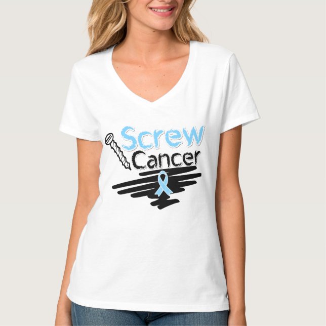 T-shirt Cancer de la prostate drôle de vis (Devant)