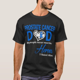 T-shirt Cancer de la prostate Papa J'ai levé la mienne