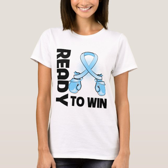T-shirt Cancer de la prostate prêt à gagner (Devant)