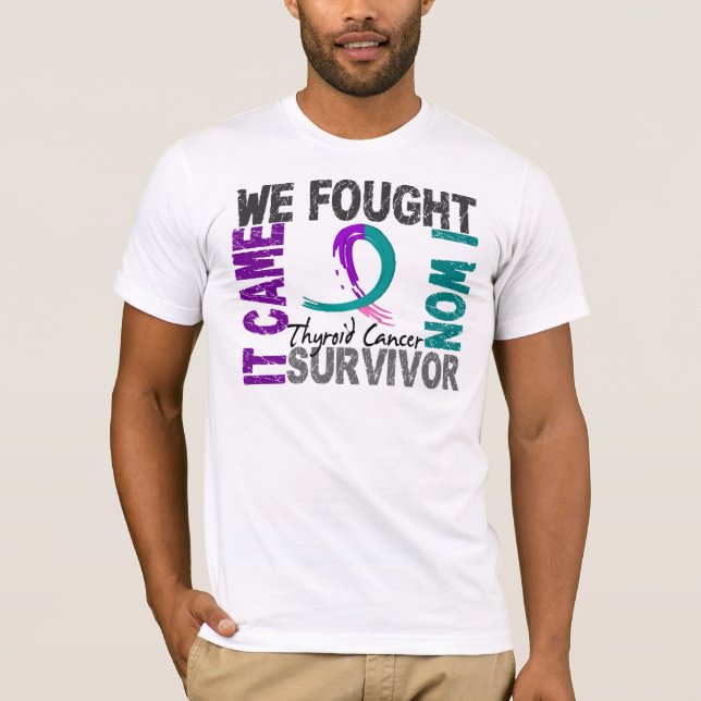 T-shirt Cancer de la thyroïde du survivant 5 (Devant)