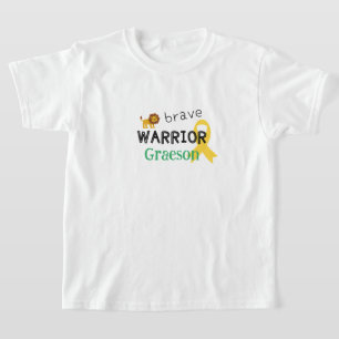 T-shirt cancer de l'enfance.brave guerrier.Custom Kids T-s