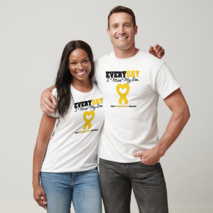 T-shirt Cancer De L'Enfance Chaque Jour Je Manque Mon Fils