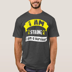 T-shirt Cancer De L'Enfance Je Suis Fort Je Suis Un Surviv