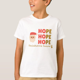 T-shirt cancer de l'enfance Noël père Noël espoir Enfants 
