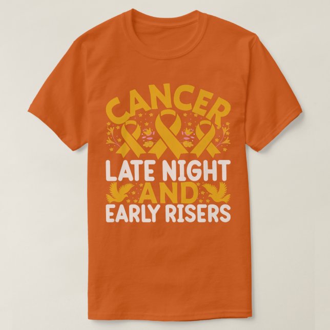 T-shirt Cancer de l'enfance Nuit tardive et lève tôt Yello (Design devant)