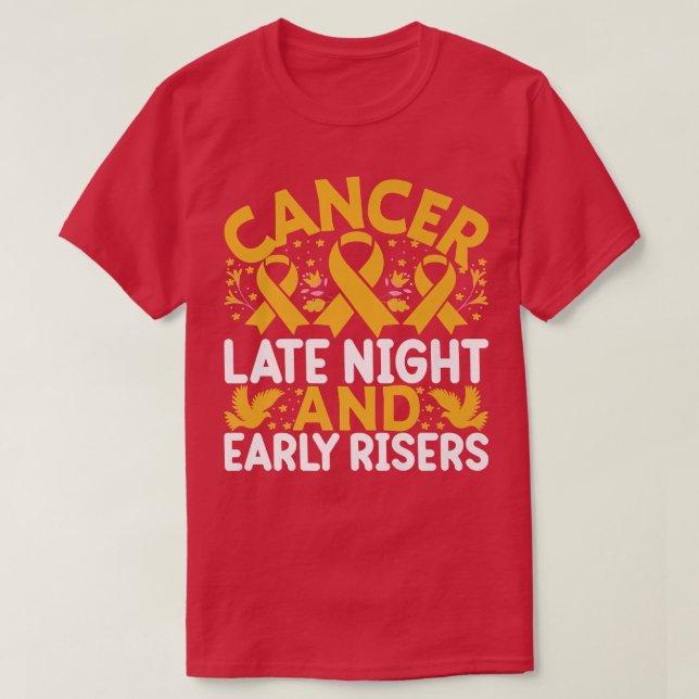 T-shirt Cancer de l'enfance Nuit tardive et lève tôt Yello (Design devant)