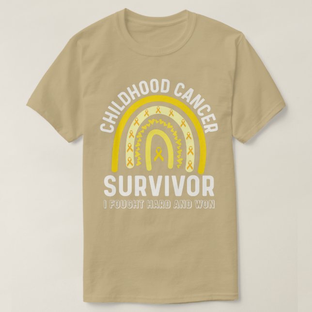 T-shirt Cancer de l'Enfance Survivant Fin de la lutte cont (Design devant)