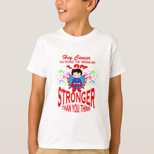 T-shirt cancer de l'enfant - plus fort que le cancer T-shi (Devant)
