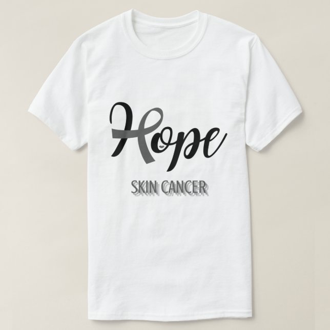 T-SHIRT CANCER DE L'ESPOIR/DE LA PEAU/ UNISEX (Design devant)