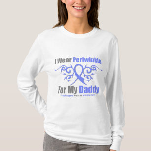 T-shirt Cancer de l'oesophage Périwinkle Ribbon Papa