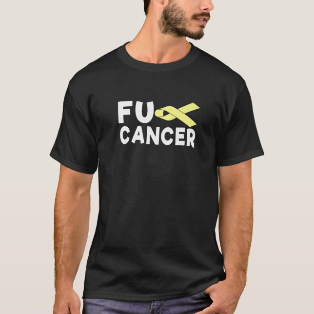 T-shirt Cancer de l'os Lutte contre le cancer Ruban (Devant)